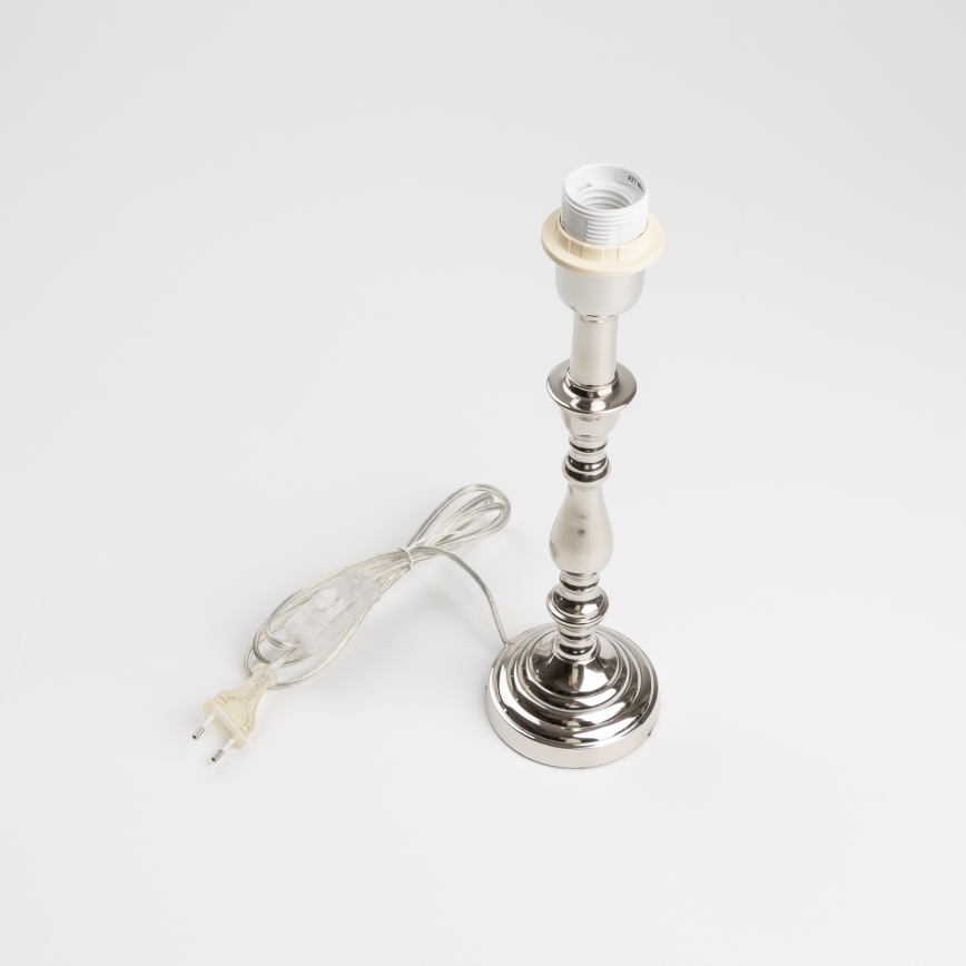 Brilagi - Stolná lampa CERIA 1xE27/60W/230V Ø 30 cm lesklý chróm/béžová