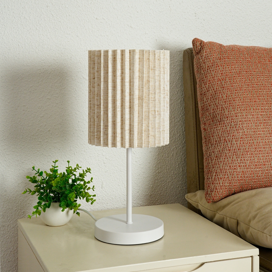 Brilagi - Stolná lampa NORDIC WAVE 1xE27/15W/230V ľan/biela