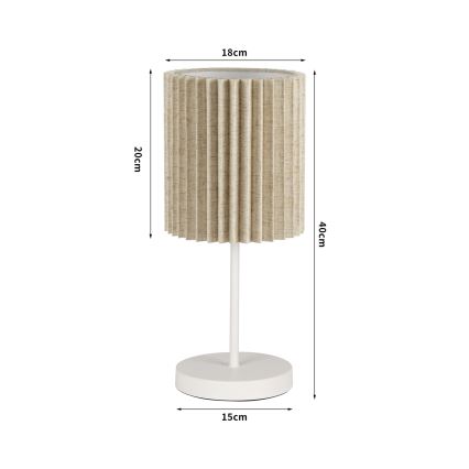 Brilagi - Stolná lampa NORDIC WAVE 1xE27/15W/230V ľan/biela