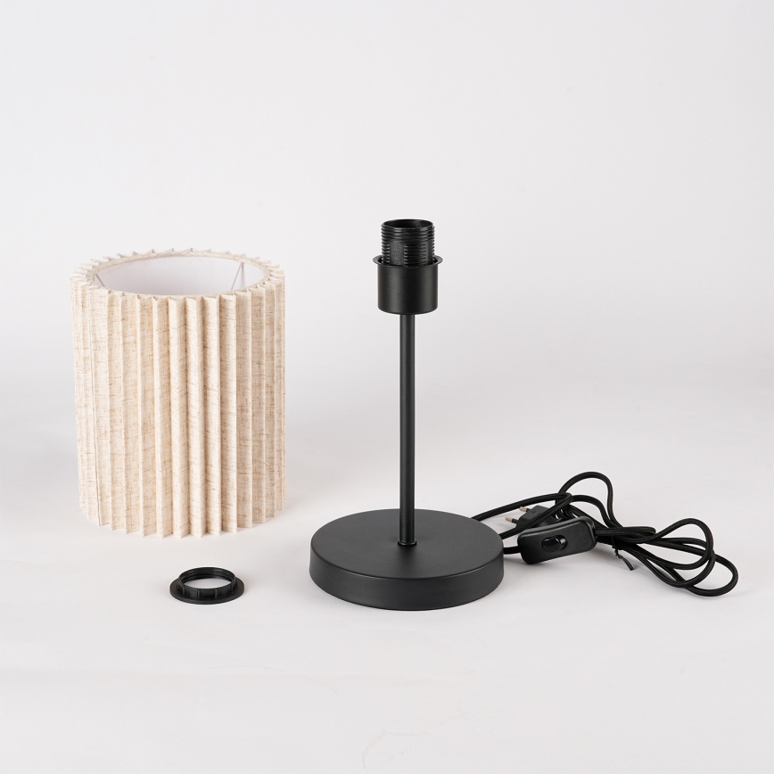 Brilagi - Stolná lampa NORDIC WAVE 1xE27/15W/230V ľan/čierna