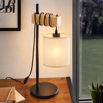 BRILAGI - Stolná lampa NUBILA 1xE27/40W/230V hnedá/čierna/krémová
