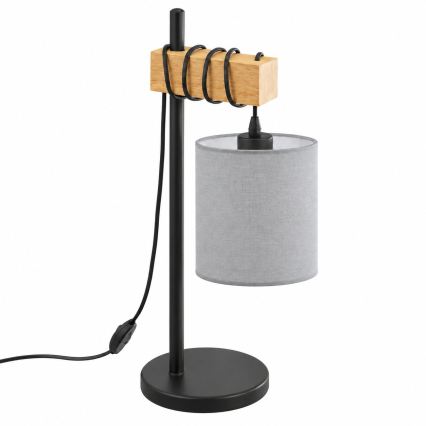 BRILAGI - Stolná lampa NUBILA 1xE27/40W/230V hnedá/čierna/svetlosivá
