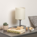 Brilagi - Stolná lampa NUBILA WOOD 1xE27/25W/230V dub/čierna/krémová