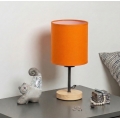 Brilagi - Stolná lampa NUBILA WOOD 1xE27/25W/230V dub/čierna/oranžová