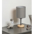 Brilagi - Stolná lampa NUBILA WOOD 1xE27/25W/230V dub/čierna/svetlosivá