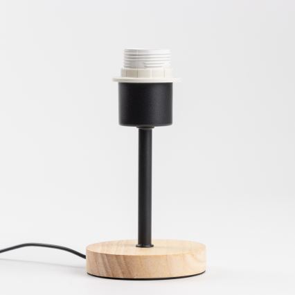 Brilagi - Stolná lampa NUBILA WOOD 1xE27/25W/230V dub/čierna/svetlosivá