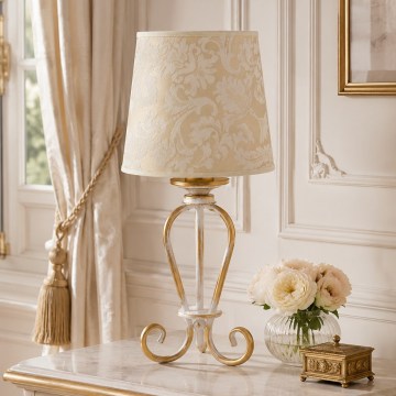 BRILAGI - Stolná lampa SONIA 1xE27/15W/230V krémová/patina