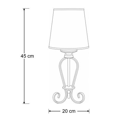 BRILAGI - Stolná lampa SONIA 1xE27/15W/230V krémová/patina