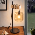 BRILAGI - Stolná lampa WOOD GLASS 1xE27/40W/230V hnedá/čierna/dymová hnedá
