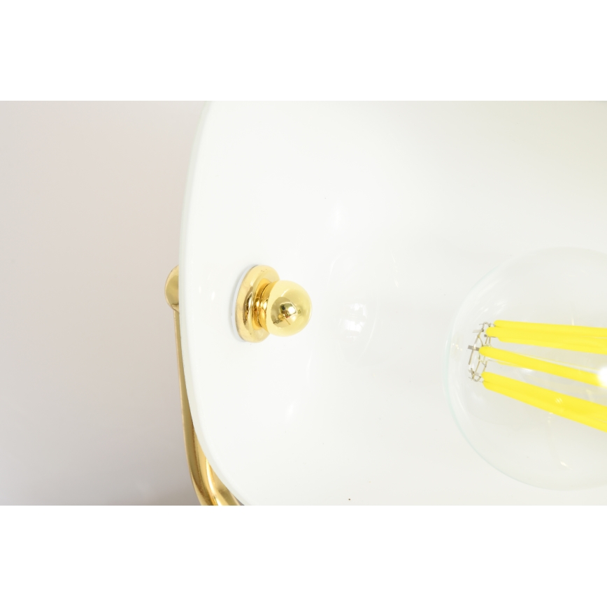 Brilagi - Stolová lampa BANK OFFICE 1xE27/60W/230V zlatá/biela