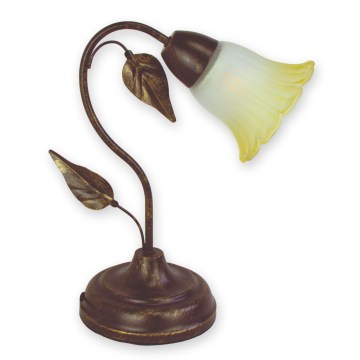 BRILAGI - Stolová lampa BLOSSOM 1xE27/40W/230V patina/mosadz