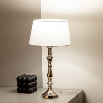 Brilagi - Stolová lampa CERIA 1xE27/60W/230V lesklý chróm/biela
