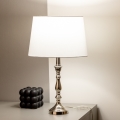 Brilagi - Stolová lampa CERIA 1xE27/60W/230V lesklý chróm/biela