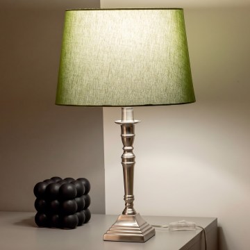 BRILAGI - Stolová lampa CERIA 1xE27/60W/230V pr. 30 cm strieborná/zelená