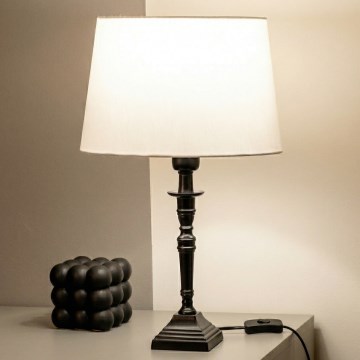 Brilagi - Stolová lampa CERIA 1xE27/60W/230V priemer 30 cm čierna/biela