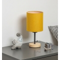 Brilagi - Stolová lampa NUBILA WOOD 1xE27/25W/230V dub/čierna/žltá