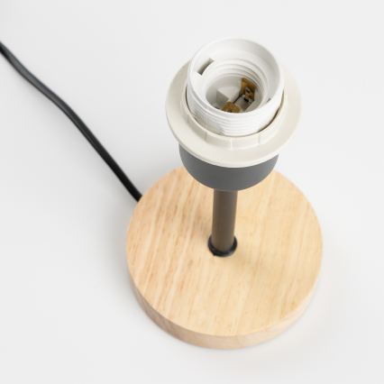 Brilagi - Stolová lampa NUBILA WOOD 1xE27/25W/230V dub/čierna/žltá
