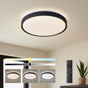 Brilagi - Stropné stmievateľné LED svietidlo CORVO LED/72W/230V 3000-6000K čierne pr. 50 cm + diaľkové ovládanie