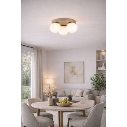 Brilagi - Stropné svietidlo 1xE27/60W/230V priemer 15 cm béžové/zlaté