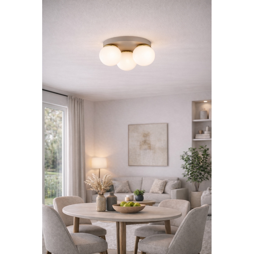 Brilagi - Stropné svietidlo 1xE27/60W/230V priemer 15 cm béžové/zlaté