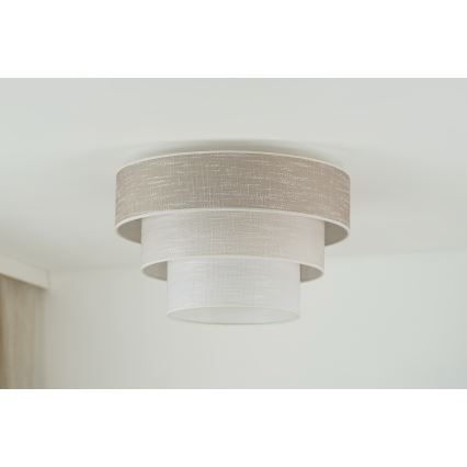 Brilagi - Stropné svietidlo ALASKA LUNETA 1xE27/15W/230V pr. 45 cm šedá/krémová