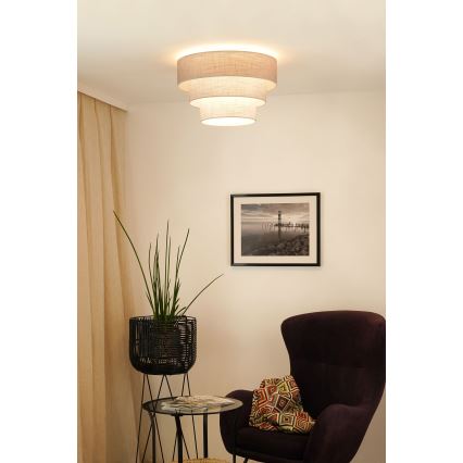 Brilagi - Stropné svietidlo ALASKA LUNETA 1xE27/15W/230V pr. 45 cm šedá/krémová