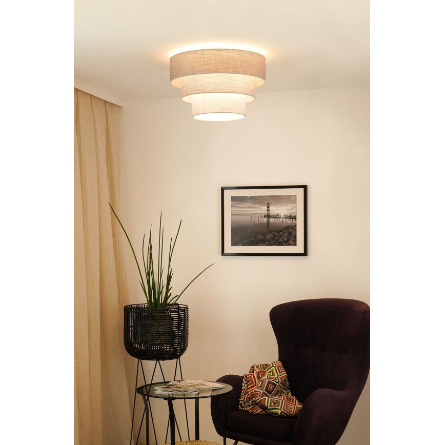 Brilagi - Stropné svietidlo ALASKA LUNETA 1xE27/15W/230V pr. 45 cm šedá/krémová