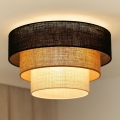 Brilagi - Stropné svietidlo ASPEN LUNETA 1xE27/15W/230V pr. 45 cm čierna/béžová/krémová