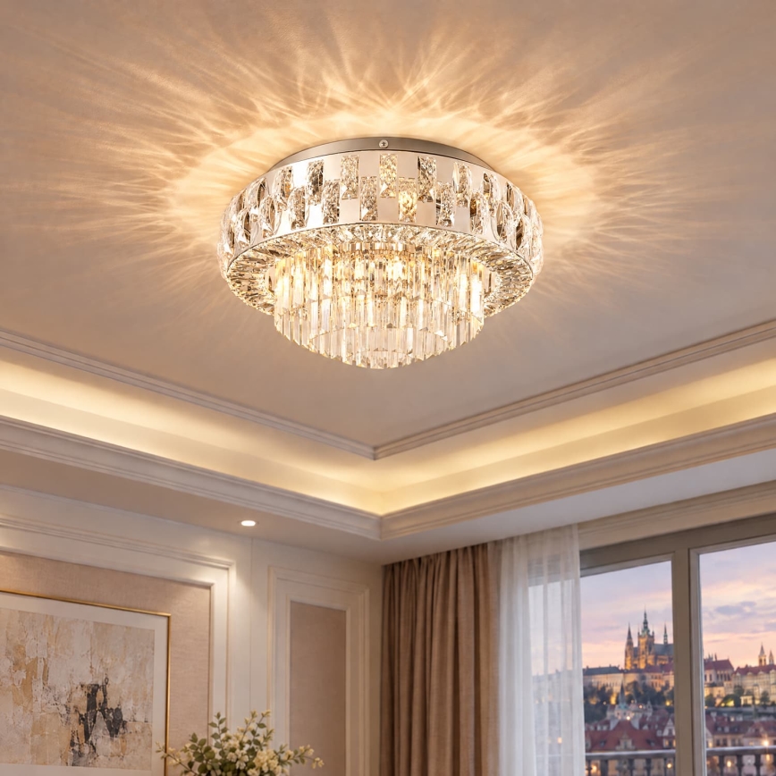 BRILAGI - Stropné svietidlo AURELIA 5xE14/40W/230V priemer 50 cm lesklý chróm