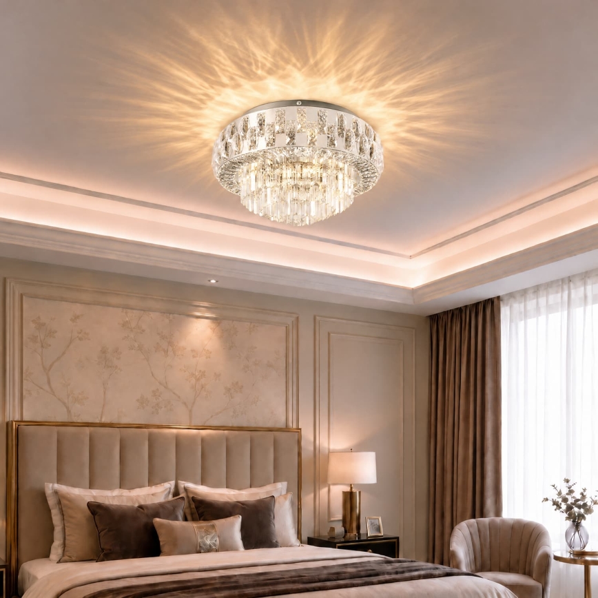 BRILAGI - Stropné svietidlo AURELIA 5xE14/40W/230V priemer 50 cm lesklý chróm
