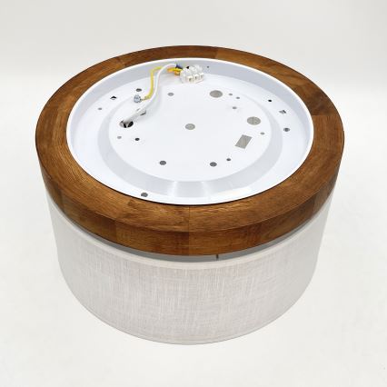 Brilagi - Stropné svietidlo BELLADONNA 1xE27/15W/230V pr. 30 cm biela/dub čerešňa