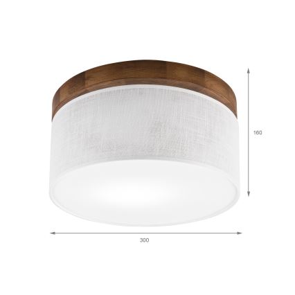 Brilagi - Stropné svietidlo BELLADONNA 1xE27/15W/230V pr. 30 cm biela/dub čerešňa