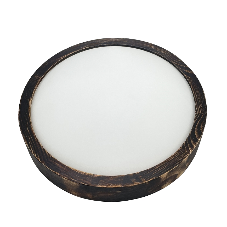 Brilagi - Stropné svietidlo CARVALHO SLIM SMOKEY 1xE27/60W/230V, dubové, priemer 27,5 cm