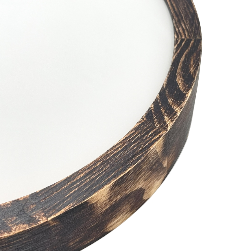 Brilagi - Stropné svietidlo CARVALHO SLIM SMOKEY 1xE27/60W/230V, dubové, priemer 27,5 cm