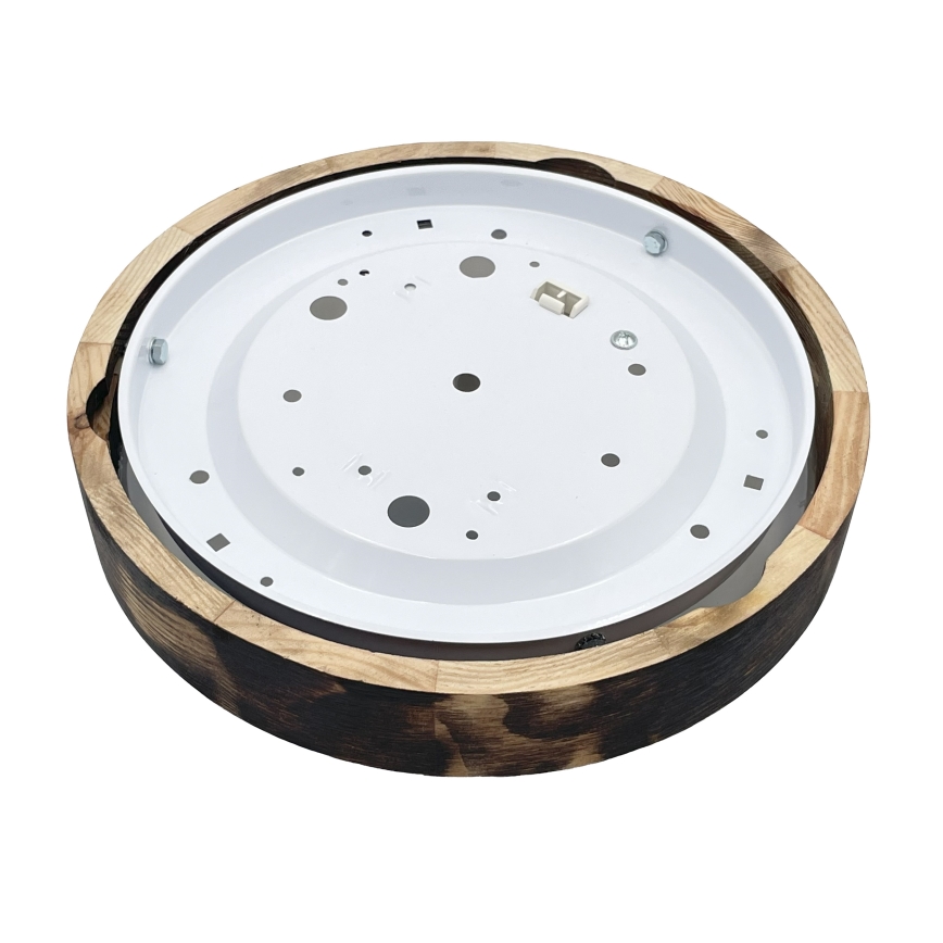 Brilagi - Stropné svietidlo CARVALHO SLIM SMOKEY 1xE27/60W/230V, dubové, priemer 27,5 cm