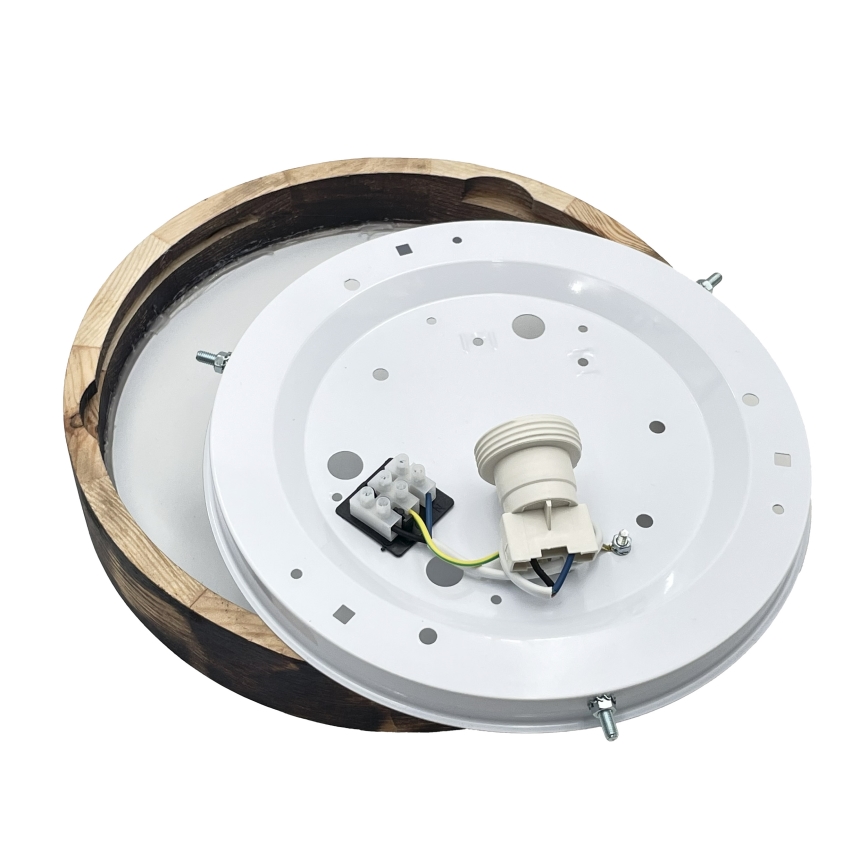 Brilagi - Stropné svietidlo CARVALHO SLIM SMOKEY 1xE27/60W/230V, dubové, priemer 27,5 cm