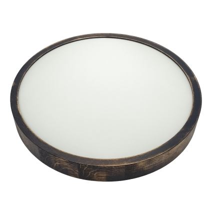 Brilagi - Stropné svietidlo CARVALHO SLIM SMOKEY 2xE27/60W/230V dubové pr. 37,5 cm