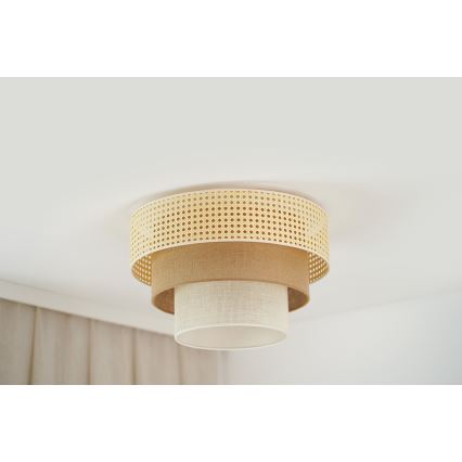 Brilagi - Stropné svietidlo CEDAR LUNETA 1xE27/15W/230V pr. 45 cm béžová/hnedá/krémová