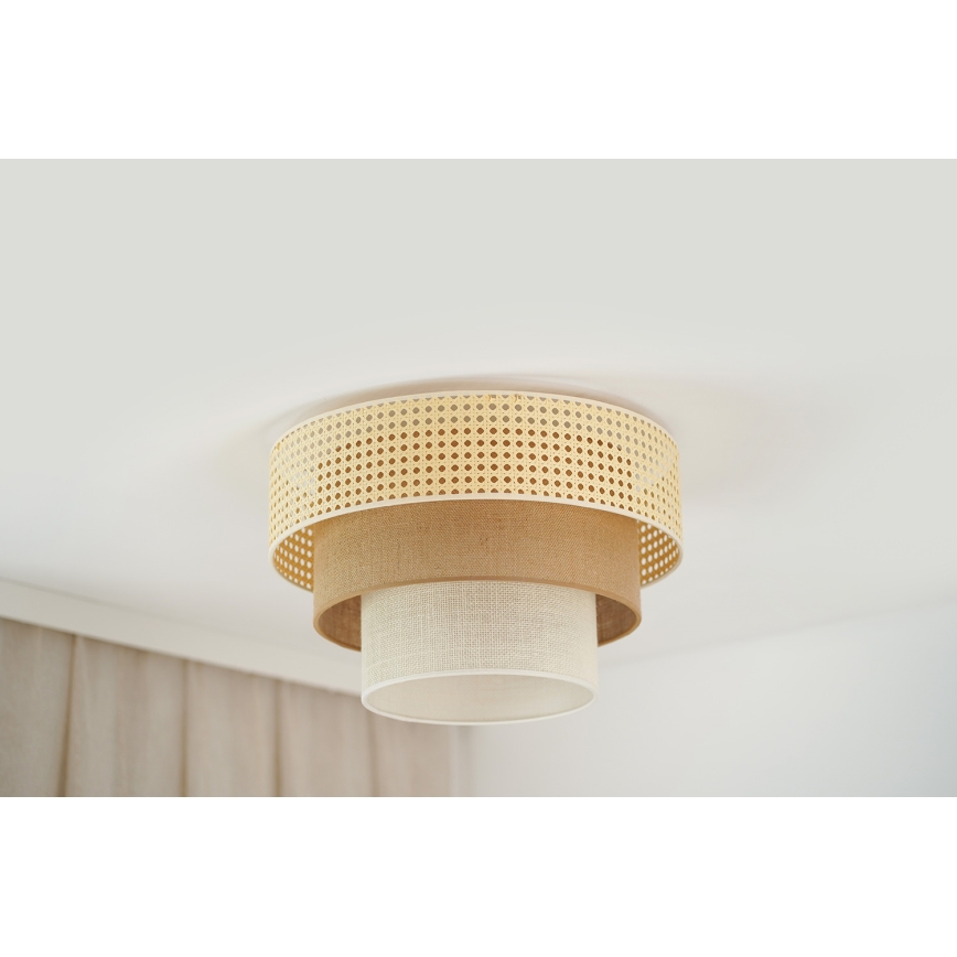 Brilagi - Stropné svietidlo CEDAR LUNETA 1xE27/15W/230V pr. 45 cm béžová/hnedá/krémová