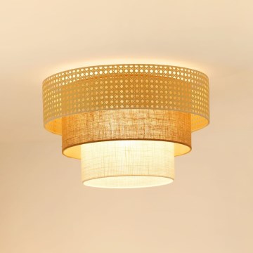 Brilagi - Stropné svietidlo CEDAR LUNETA 1xE27/15W/230V pr. 45 cm béžová/hnedá/krémová