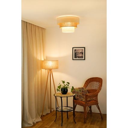 Brilagi - Stropné svietidlo DENVER LUNETA 1xE27/15W/230V pr. 45 cm béžová/hnedá/krémová