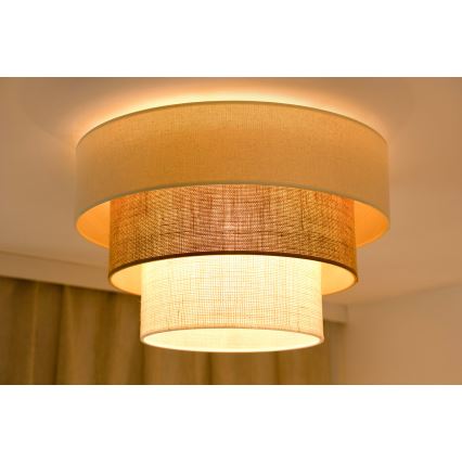 Brilagi - Stropné svietidlo DENVER LUNETA 1xE27/15W/230V pr. 45 cm béžová/hnedá/krémová