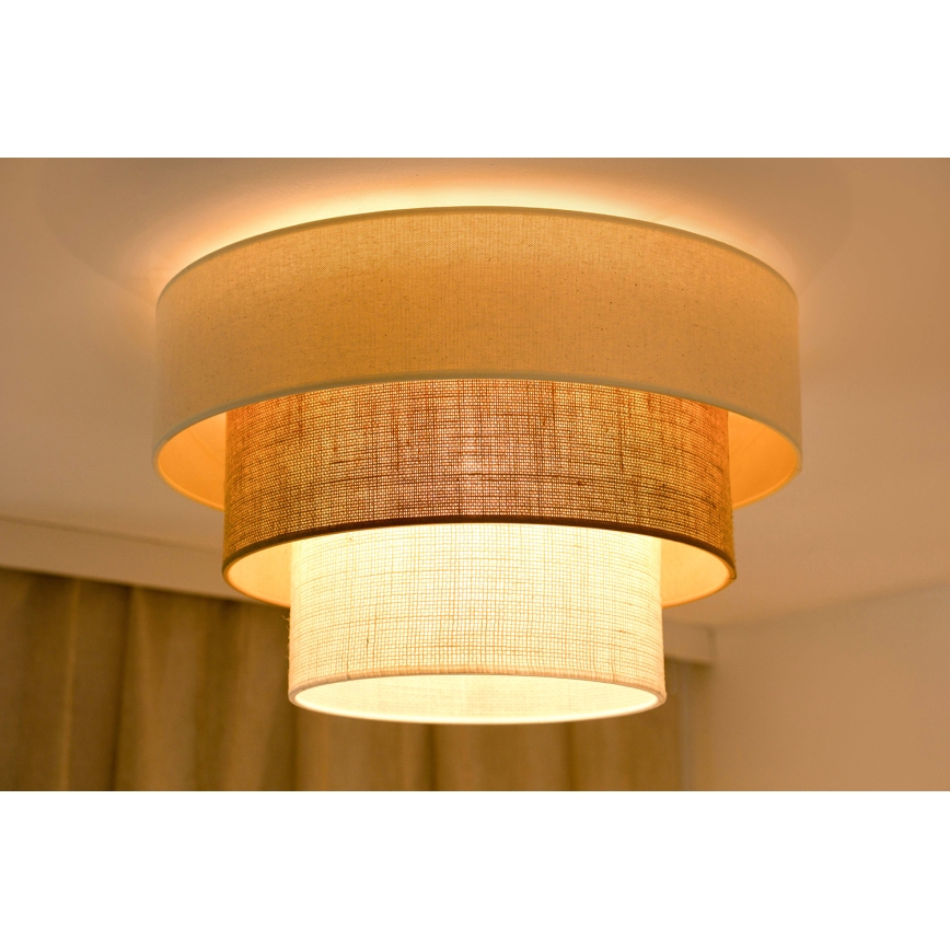 Brilagi - Stropné svietidlo DENVER LUNETA 1xE27/15W/230V pr. 45 cm béžová/hnedá/krémová