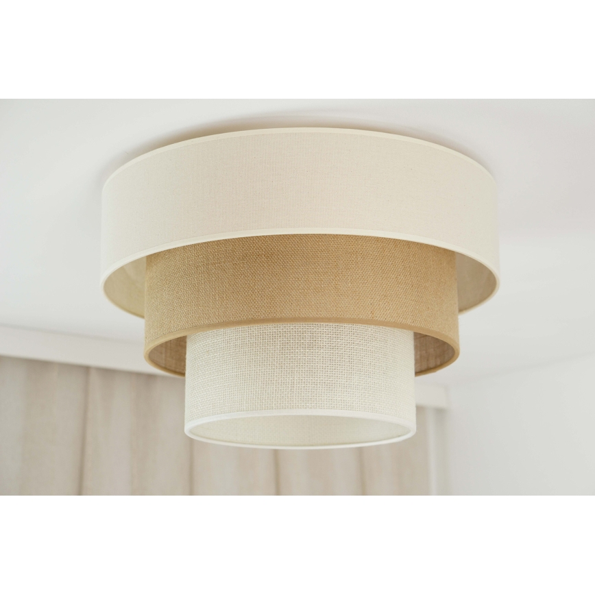 Brilagi - Stropné svietidlo DENVER LUNETA 1xE27/15W/230V pr. 45 cm béžová/hnedá/krémová