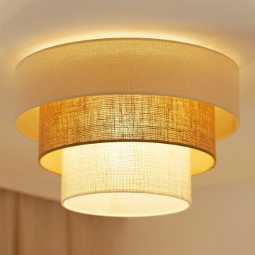 Brilagi - Stropné svietidlo DENVER LUNETA 1xE27/15W/230V pr. 45 cm béžová/hnedá/krémová