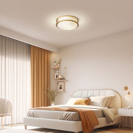 Brilagi - Stropné svietidlo ELARO 2xE27/40W/230V, Ø 26 cm, zlaté