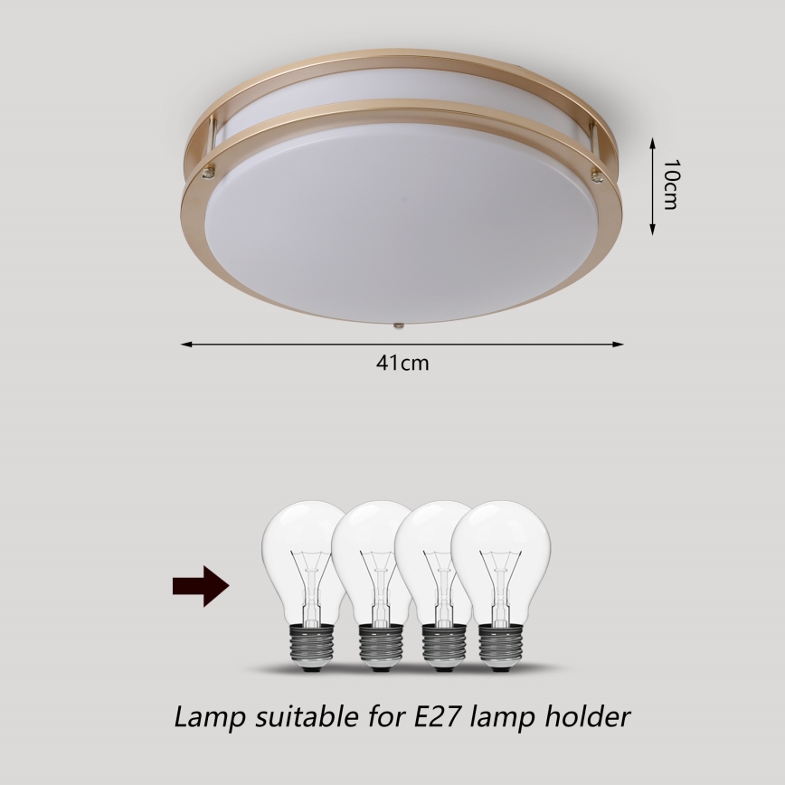 Brilagi - Stropné svietidlo ELARO 4xE27/40W/230V priemer 41 cm zlaté