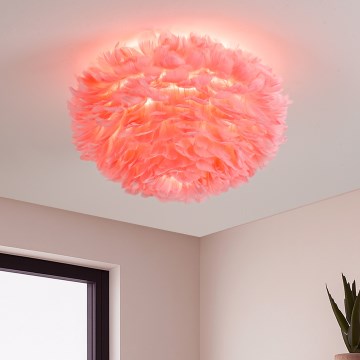 BRILAGI - Stropné svietidlo FEATHER 3xE27/40W/230V pr. 50 cm ružové