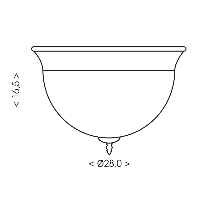 Brilagi - Stropné svietidlo FRESCO 2xE27/40W/230V pr. 28 cm lesklý chróm