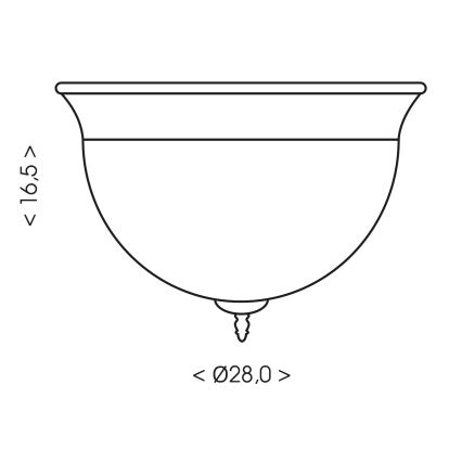 Brilagi - Stropné svietidlo FRESCO 2xE27/40W/230V pr. 28 cm mosadz